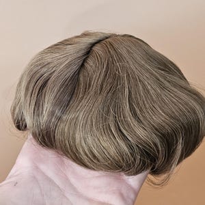 VINTAGE Dollspart? Synthetic Page Boy Male Doll Short Bob Hair Doll Wig Repair Hairpiece Light Brown LBR NEW Old Stock