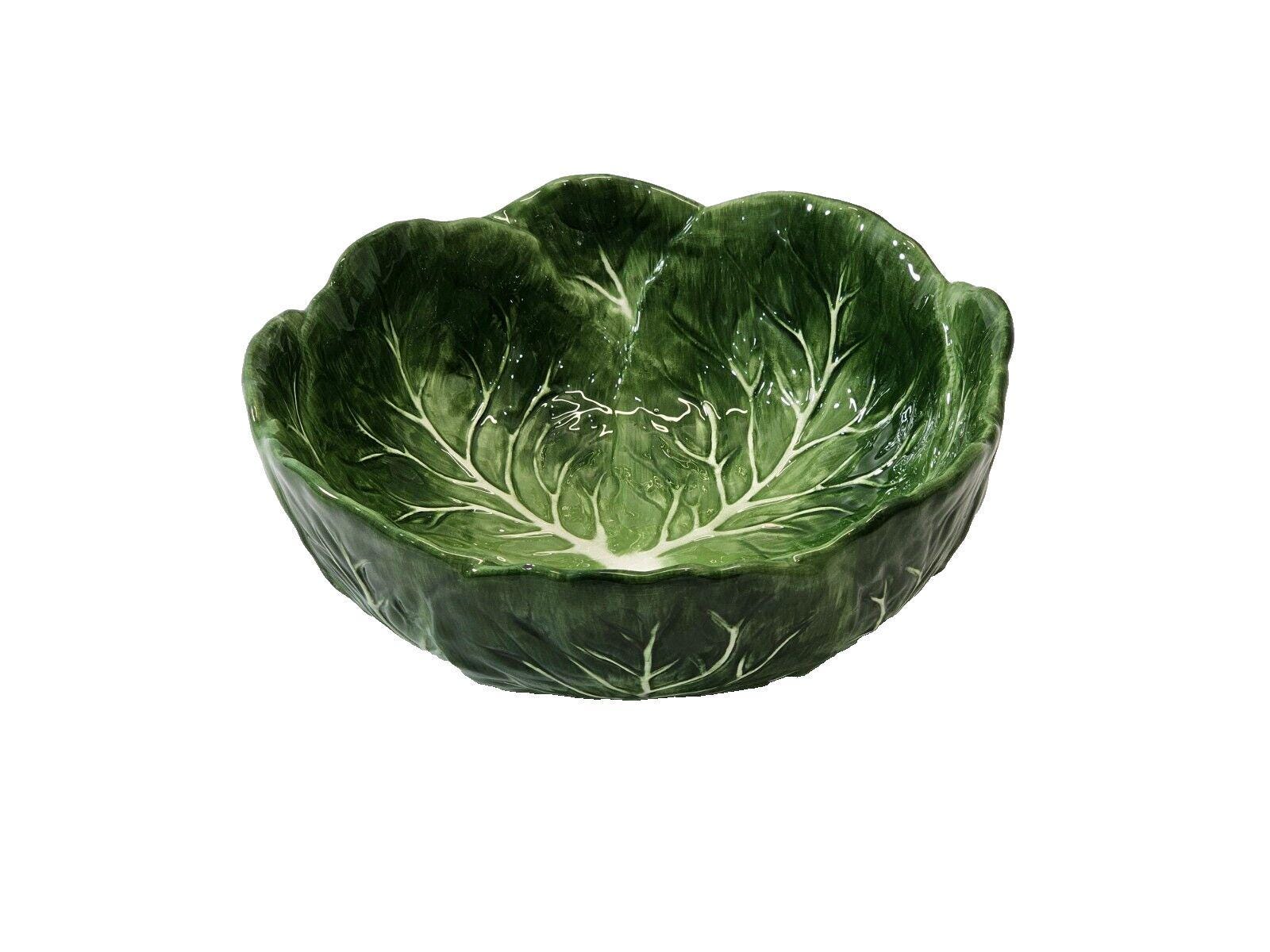 KSD Vintage Pier One Green Cabbage Cabbageware Serving Bowl