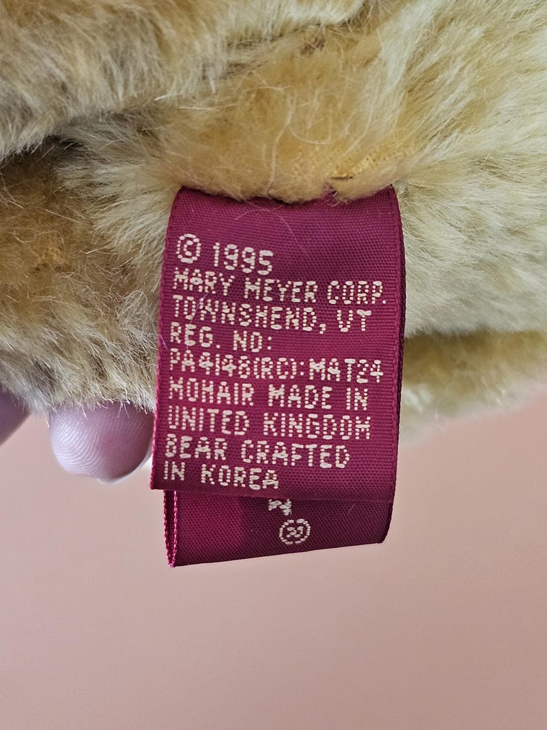 Vtg Vintage Artist Bear Mary Meyer Mohair Collection 