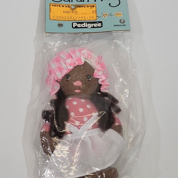 Vintage Pedigree Sarah Kay 00050/90 Mini Holly Hobbie Rag Doll 5" Felpa Amy NUEVO de Toys R Us Copyright 1981 Navidad Retro Regalo NIB