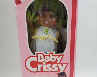 Ideal Baby Crissy Doll Black Hair African American 22" Doll Dolly 8527-4 NEW AA Doll Jointed Growing Hair Baby Toy New in box Rare Find!