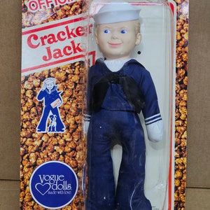 Vintage Vtg 1980 1980s Vogue Dolls The Official Cracker Jack Sailor Man Boy Borden Inc Vinyl Doll Dolly In Uniform 12&quot; Tall New in Box