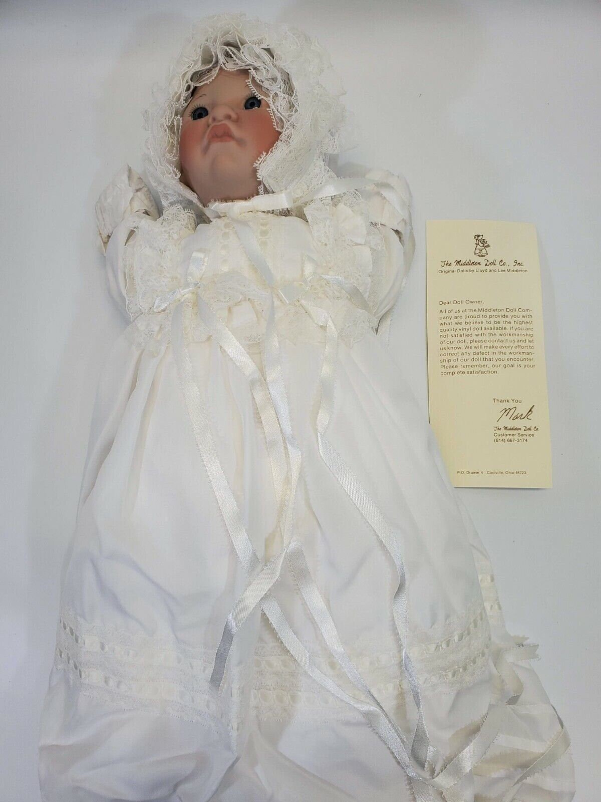 Lee Middleton All Original Honey Love Baby Doll Lifelike Signed W/bible -   Sweden