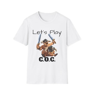 Camiseta unisex divertida de Clash of Clans, estilo suave, camiseta de jugador Elite Barbarians, regalo de videojuegos, camiseta de Clash of Clans, ropa de videojuegos, jugador