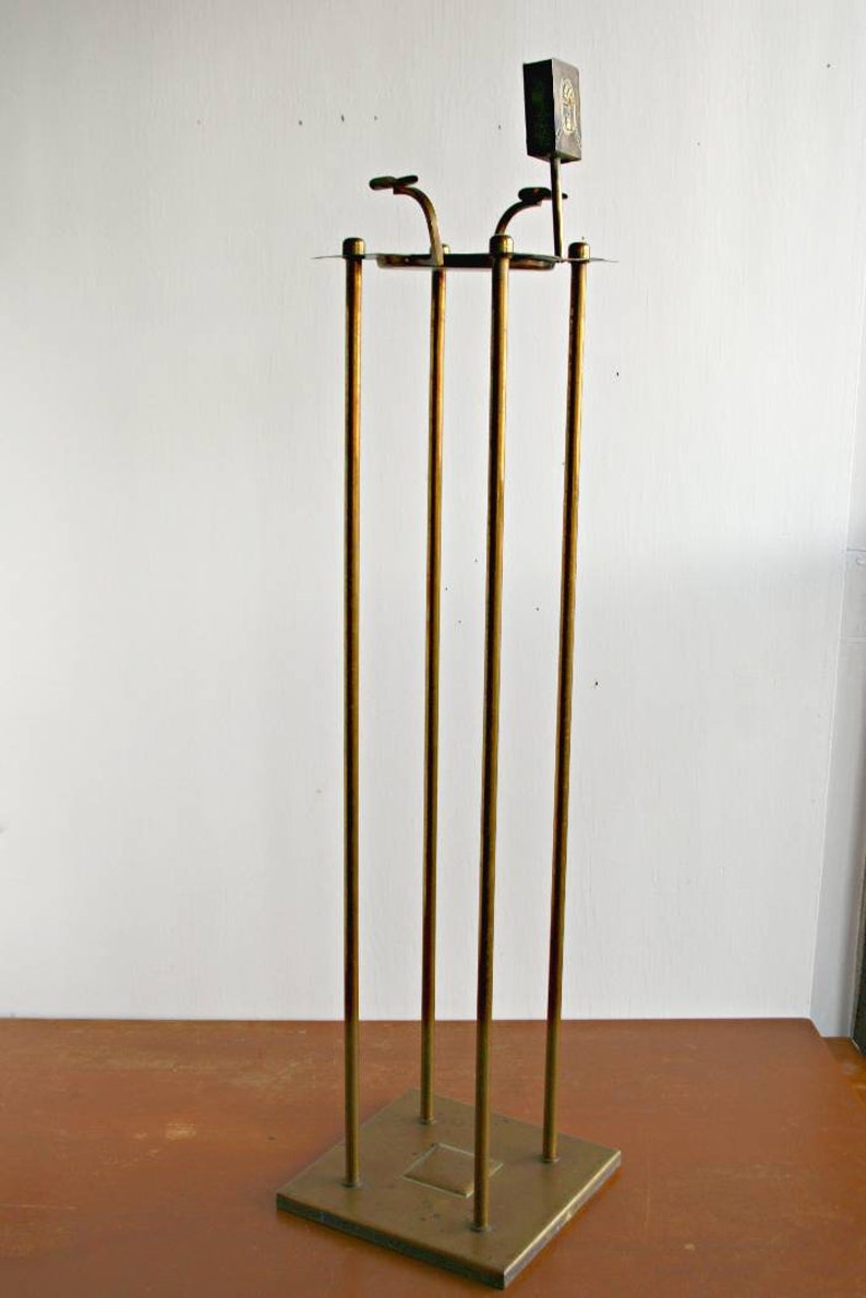 Antique Brass Ashtray Stand Floor Standing Art Deco Nouveau Etsy