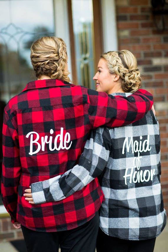 Bridal Party Flannels Bridesmaid 