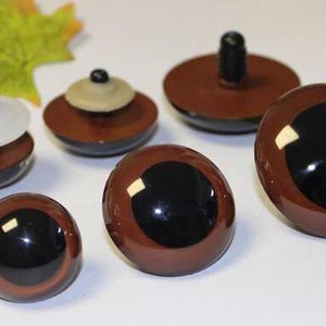 50mm/40mm/30mm/18mm Brown/Clear/Glitter Safety Eyes, High quality eyes for all your crafting needs, teddy bears, stuffed animals, amigurumi