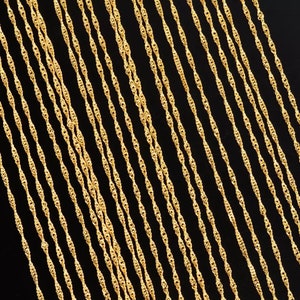 Water Wave Chain with Lobster Clasp Necklace, Beautiful, Elegant, Dainty Gold Chain with a Delicate Design, Shimmers brightly and light.