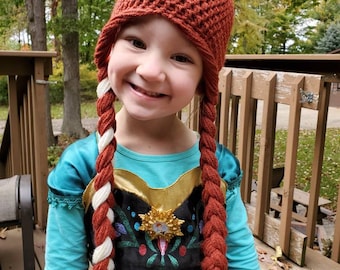 Winter Hat Princess Anna Hat Plus Size Premium Disney Frozen Anna