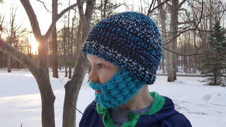 Beard Hat Custom (Newborn Through Adult Sizes) Funny Functional Gift Snow Beanie Baby Infant Toddler Child Teen Adult 