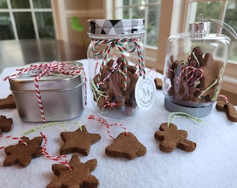 Handmade Miniature Cinnamon Ornaments, set of 15 MADE TO ORDER. Festive Christmas ornaments, rustic decorations, gift (2 weeks before ship)