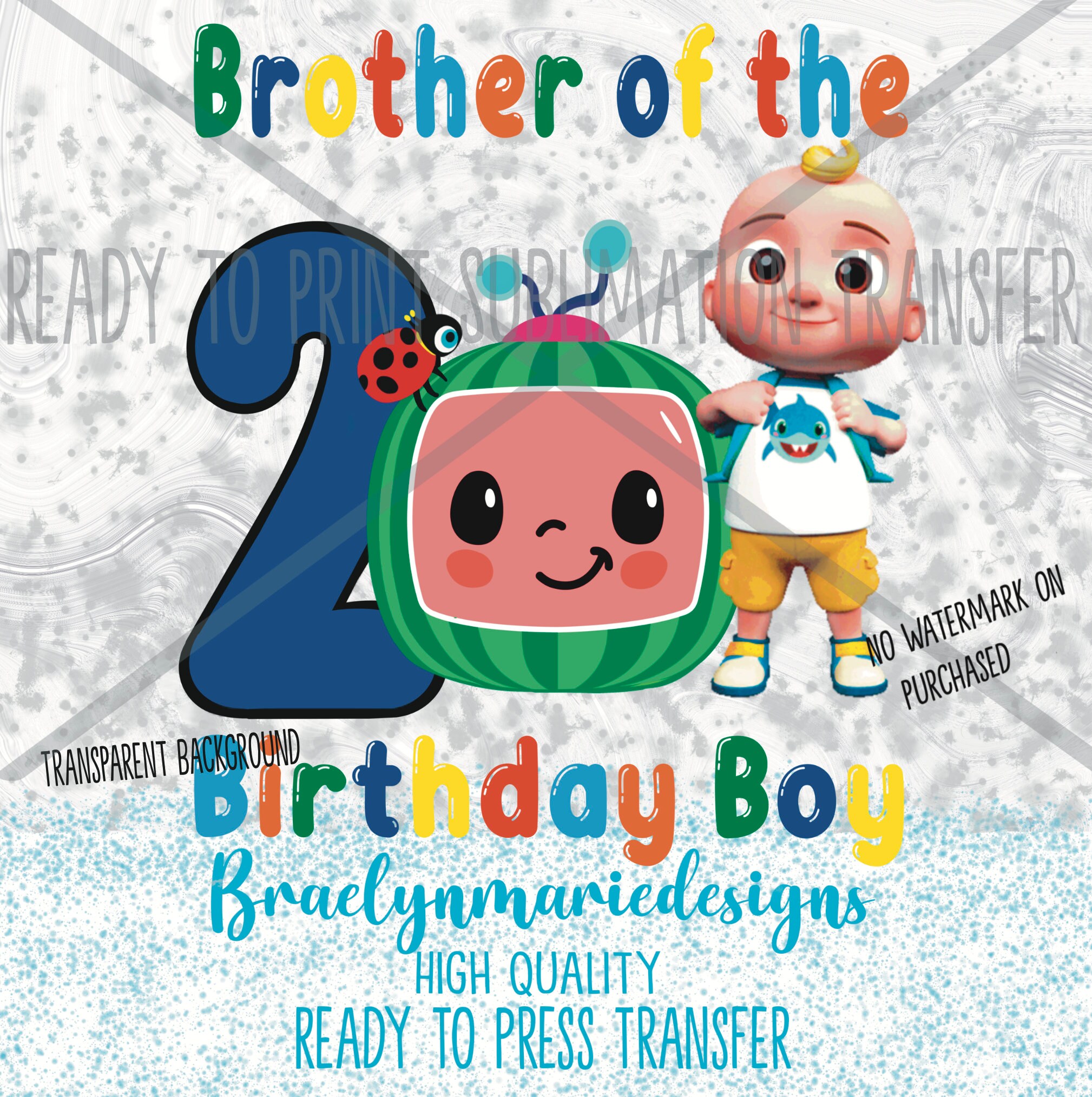 Brother of the Birthday Boy Cocomelon Jayjay 2nd Birthday - Etsy