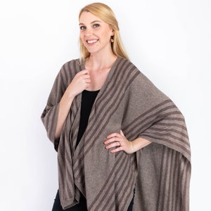 Natural Brown Cape with stripes