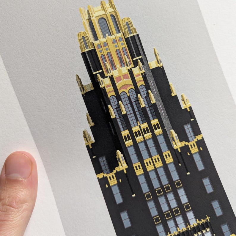 American Radiator Building Model Art Deco American Radiator Building Print: NYC Architecture Poster - Etsy
