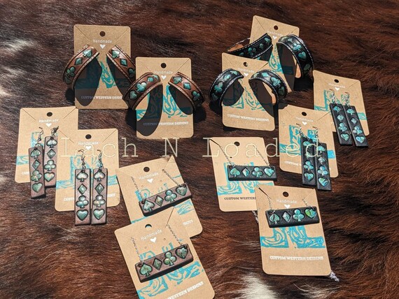 Aces Wild in Turquoise Tooled Leather Jewelry Collection