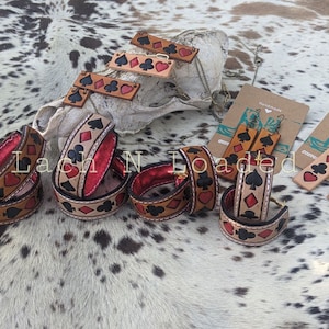 Aces Wild Punzierte Leder Schmuck Kollektion