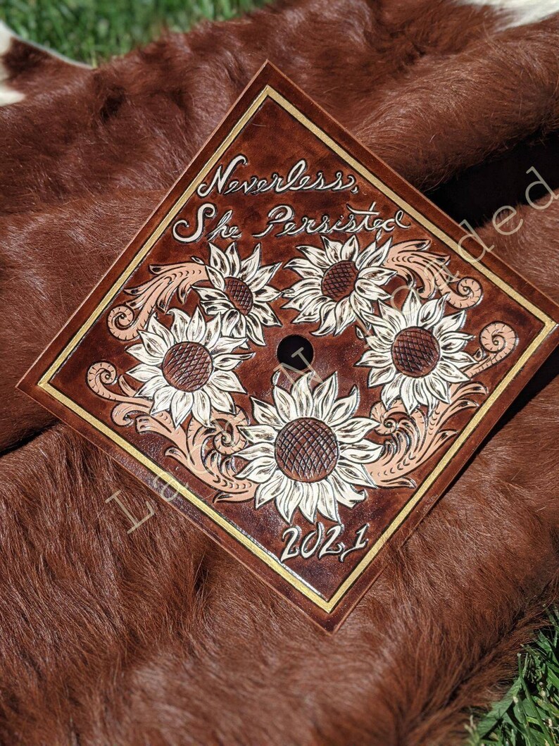 Tooled Leather Graduation Cap Graduation Cap Graduati - vrogue.co