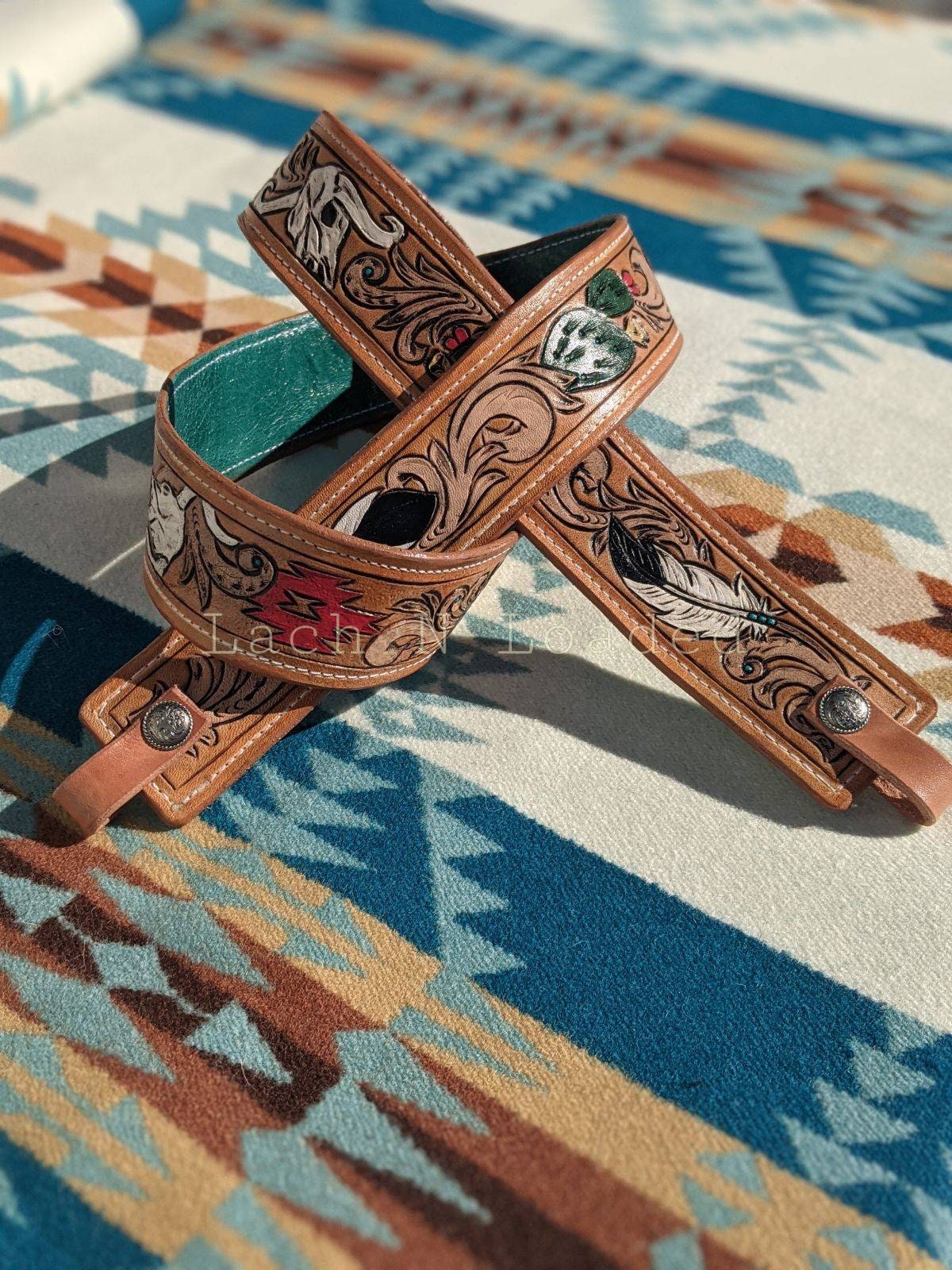Tooled Leather Western Purse or Camera Strap