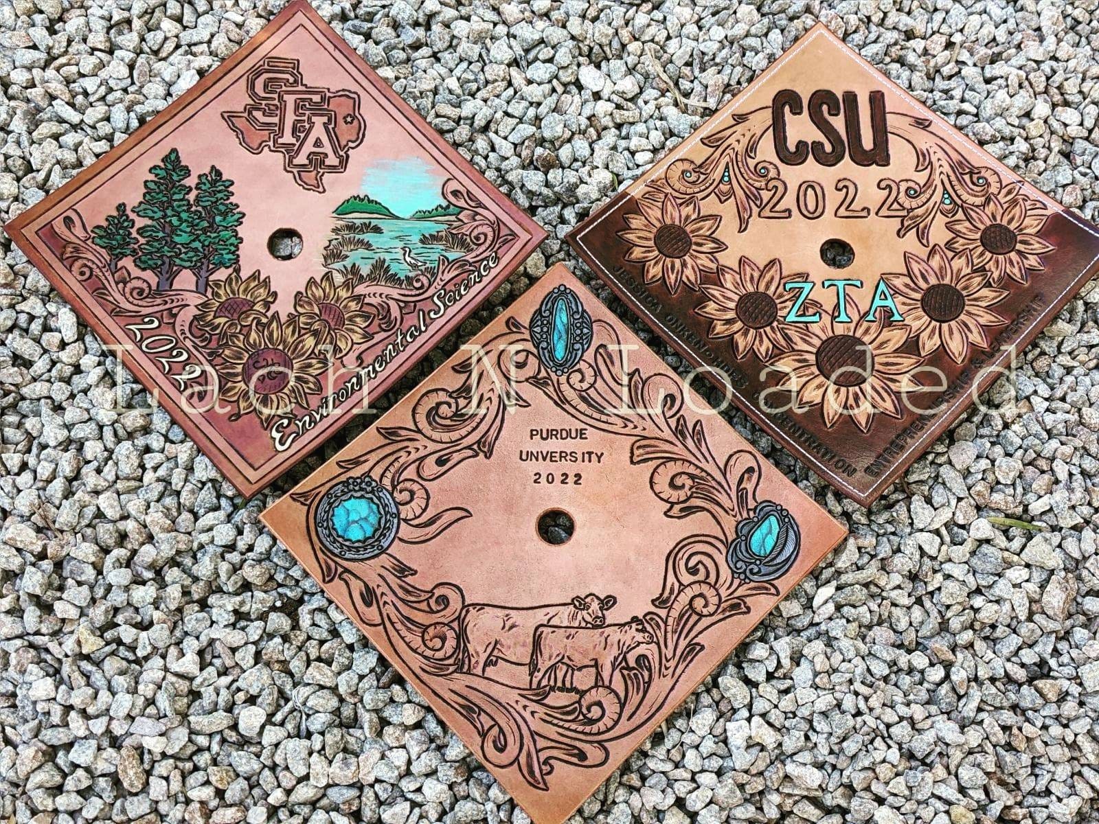 Custom Hand Painted Graduation Cap Topper – The Redheaded Camel