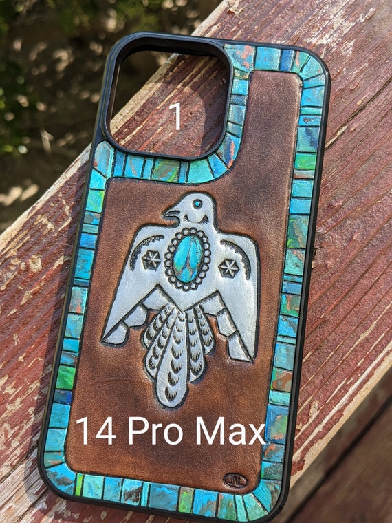 Ready to ship tooled leather phone cases