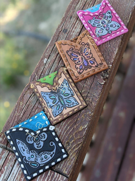 Tooled Leather Card Wallets