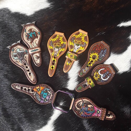 tooled apple watch band