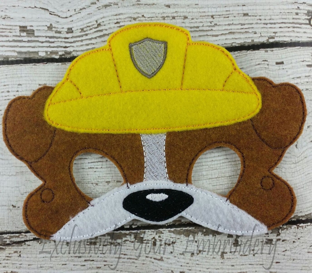 Construction Dog Children's Mask Rubble Inspired Paw Patrol Inspired ...