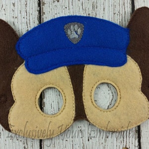 Police Dog Children&#39;s Mask Chase inspired Paw Patrol - Costume - Theater - Dress up - Halloween - Pretend Play -  - Cosplay