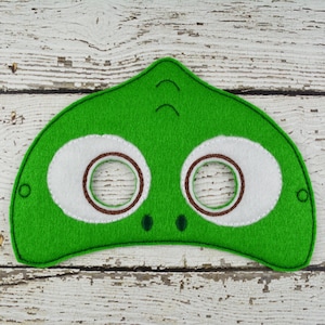 Chameleon Mask Children&#39;s Felt Mask  - Costume - Theater - Dress Up - Halloween - Face Mask - Pretend Play - Party Favor