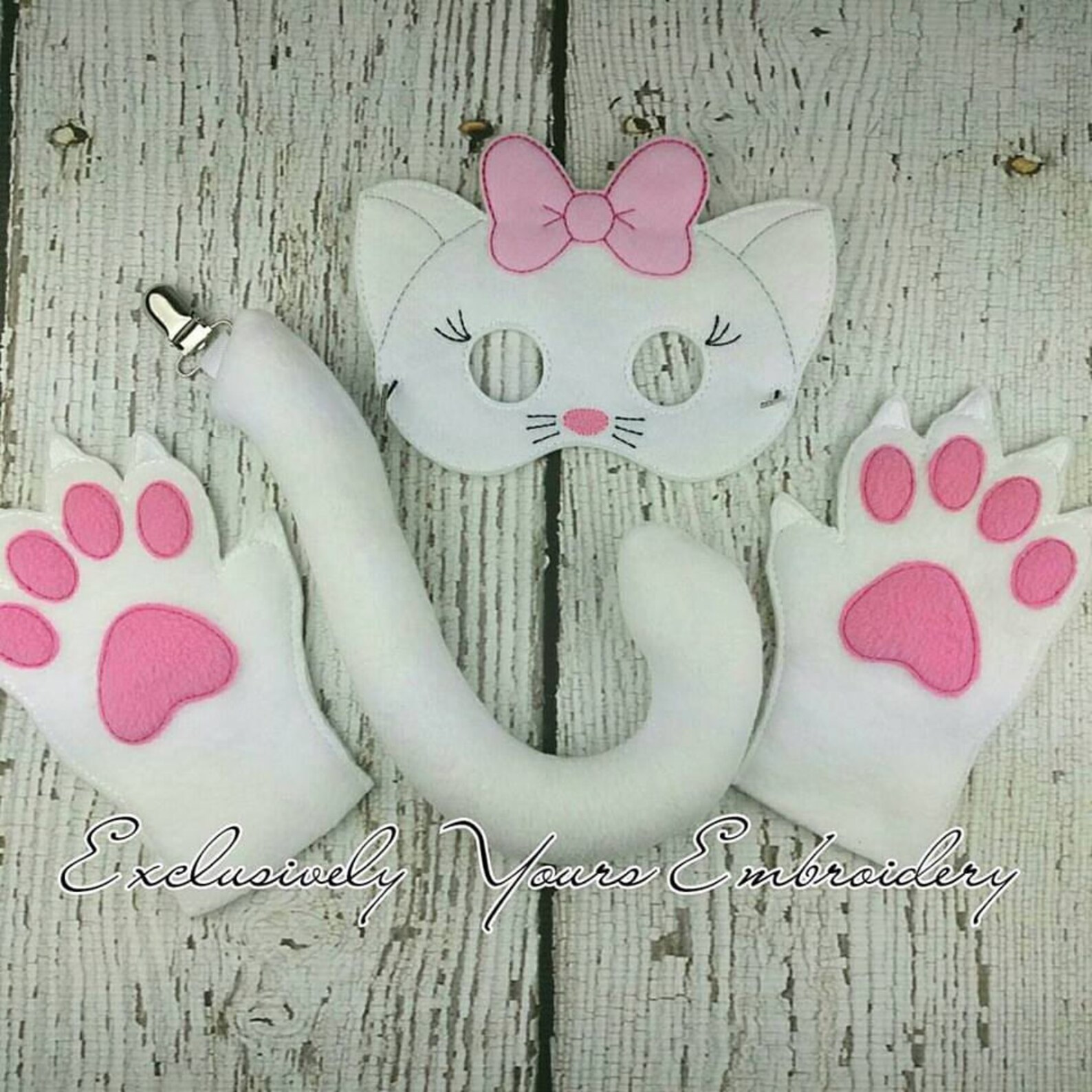Cat Costume Set with Mask Paws and Tail Costume Theater Etsy
