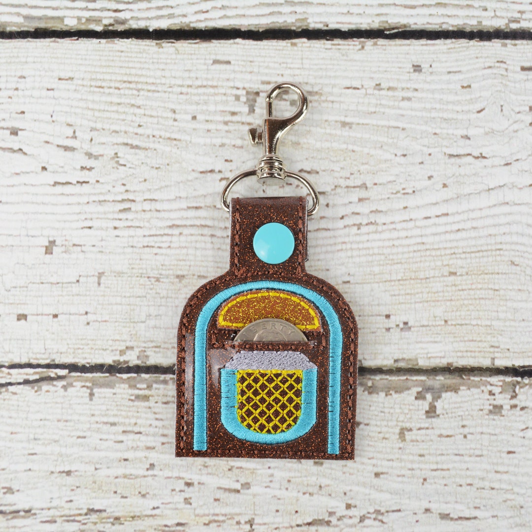 Jukebox Quarter Keeper Keychain - Bag Tag - Small Gift - Gift for Her ...