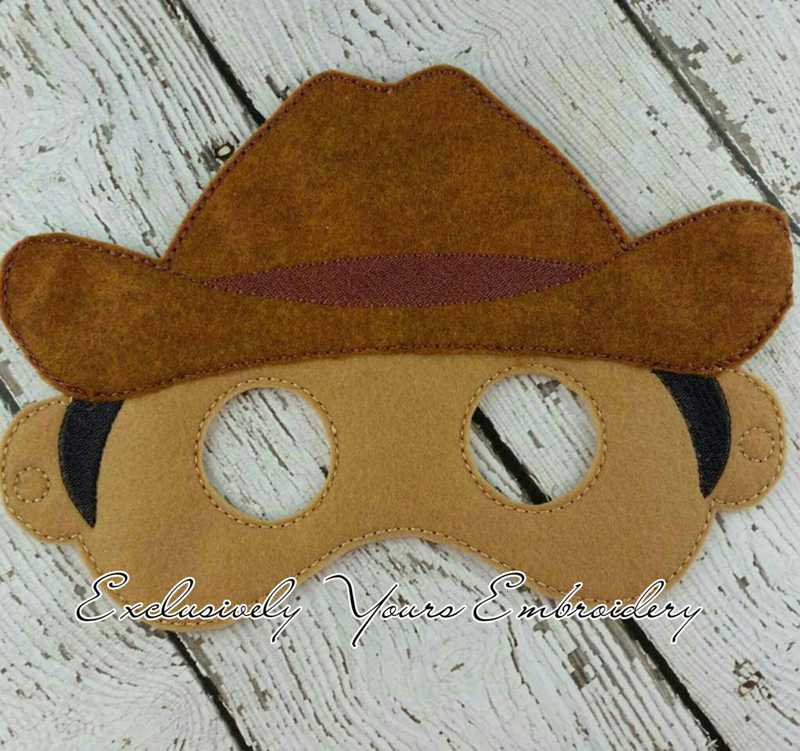 Cowboy Mask Children's Felt Mask Costume Theater Dress Up | Etsy