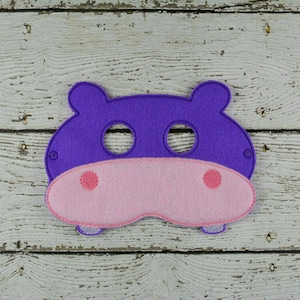 Hippo Children&#39;s Mask  - Costume - Theater - Dress Up - Halloween - Face Mask - Pretend Play - Party Favor