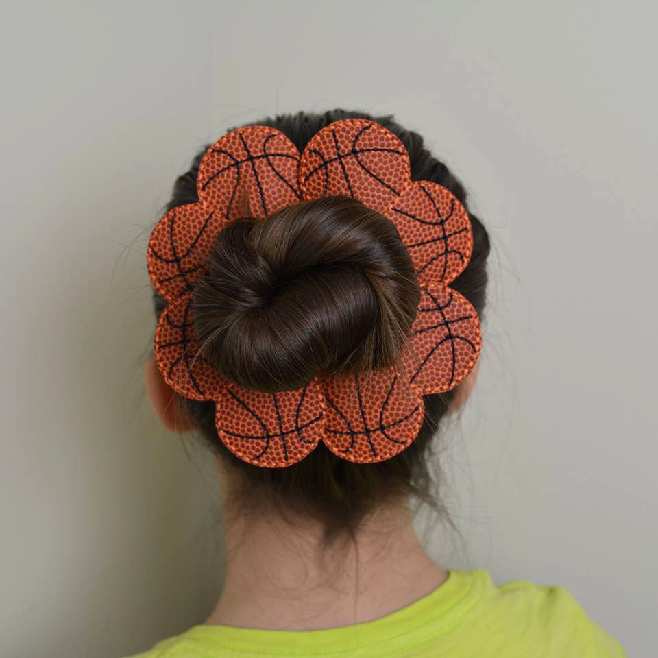 Basketball Bun Hair Accessory: Sports Hair Decoration