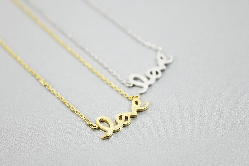 Love Charm Necklace Bridesmaid Gift Necklace. Tiny Love Necklace Simple Love Pendant Necklace