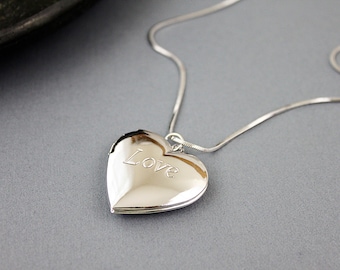 Love Charm Necklace Dainty and Stylish Necklace Silver Love Charm Necklace