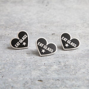 EAT GLASS Lapel pin