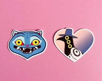 DEMON PETS SET Vinyl Stickers, choose one or both