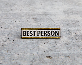 BEST PERSON lapel pin