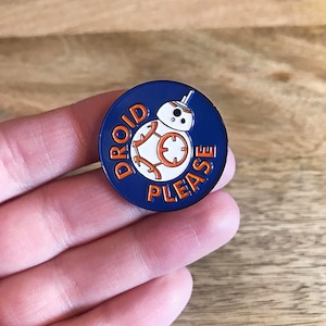 Cute Droid lapel pin