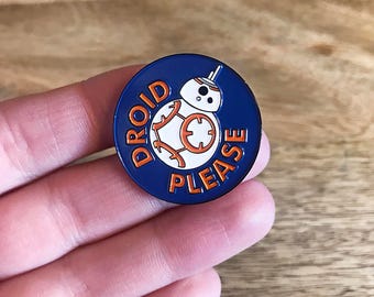 Cute Droid lapel pin