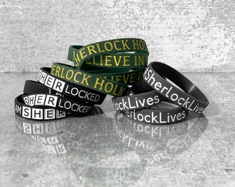 SALE -- SHERLOCK HOLMES Silicone Bracelet