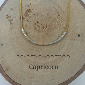 CAPRICORN Morse Code necklace, CUSTOM morse code, Secret Message, Dainty necklace, Personalized, Morse code jewelry, Birth necklace,BFF Gift image 5