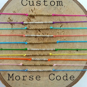 SISTER morse code bracelet, CUSTOM morse code bracelet, secret message morse code bracelet, silk bracelet, sterling silver gold filled, gift