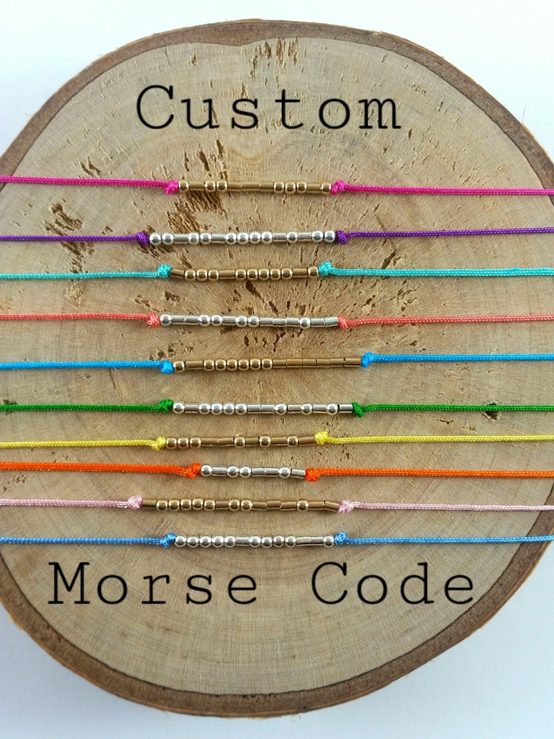 sterling silver gold filled SISTER morse code bracelet CUSTOM morse code bracelet silk bracelet secret message morse code bracelet gift