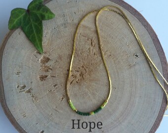 SPERO PERSONALIZZATO. Collana delicata Messaggio segreto Custom Minimalist Morse Code.Boho Chic.Collana a strati. Bohemian.Gift