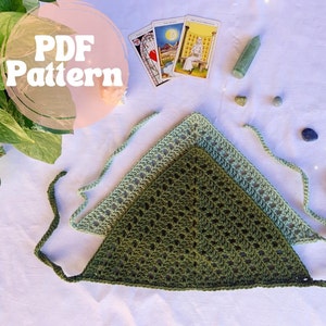 Crochet Bandana Pattern / Easy Crochet Pattern / Crochet Bandana / 1.5 hour Crochet Bandana / Crochet Pattern with Photos