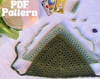 Crochet Bandana Muster / Einfaches Häkelmuster / Crochet Bandana / 1.5 Stunden Häkel-Bandana / Häkelanleitung mit Fotos