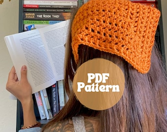 Crochet Pattern / Easy Crochet Pattern / Crochet Bandana / 1.5 hour Crochet Bandana / Crochet Pattern with Photos / PDF Crochet Pattern