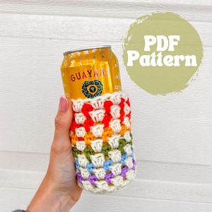 Summer Crochet Pattern / Beginner Crochet Pattern / Crochet Can Cozy / Quick Crochet Project